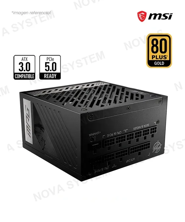 MSI FUENTE DE PODER MSI 1000W, MPG A1000G, 80 PLUS GOLD, FULL MODULAR, PCIE5.0