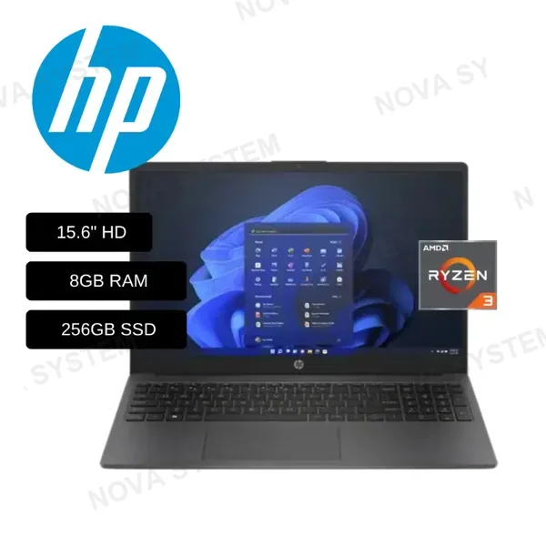 HP LAPTOP HP 255 G10 (A9BS1LT#ABM) AMD RYZEN 3-7320U/ 8GB RAM/ 256GB SSD / FREEDOS / PANTALLA 15.6 HD