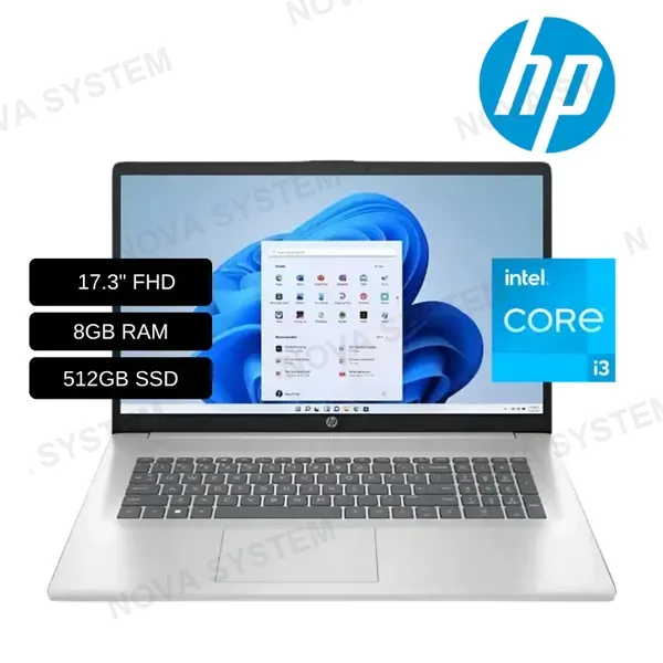 HP LAPTOP HP 17-CN3083ST (B5RH2UAR#ABA) I3-N305 / 8GB RAM/ 512GB SSD/ PANTALLA 17,3 FDH / WINDOWS 11 / AMERICANA