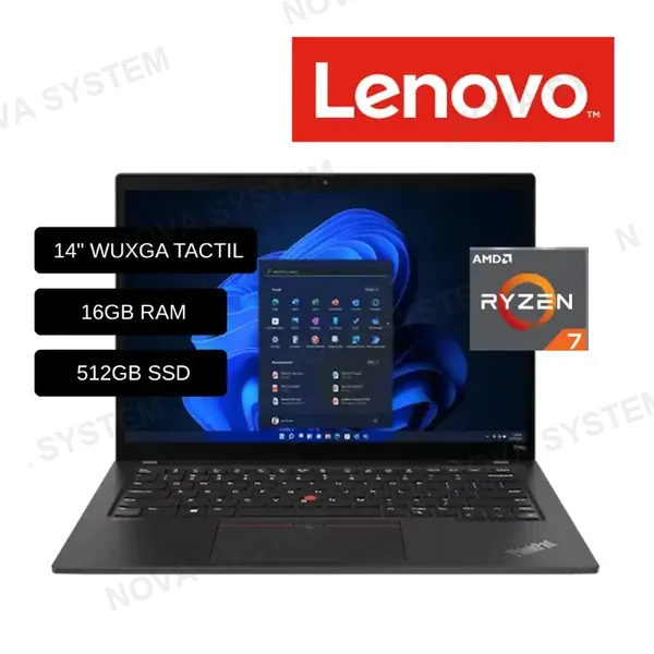 LENOVO LAPTOP LENOVO THINKPAD T14 (21MDS1YM00) AMD RYZEN 7 8840U/ 16GB RAM/ 512GB SSD/ PANTALLA 14" WUXGA TACTIL/ WINDOWS 11