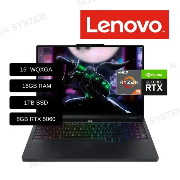 LENOVO LAPTOP LENOVO GAMER LEGION PRO 5 16ADR10 (83LT000EUS)AMD RYZEN 9 8945HX /16GB RAM DRR5 / 1TB SSD / 8GB RTX 5060 / 16" WQXGA / WIN 11 / AMERICANA