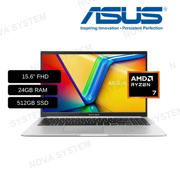 ASUS LAPTOP ASUS M1502NAQ-BQ051W AMD RYZEN 7 170 / 24GB RAM/ 512GB SSD/ PANTALLA 15.6 FHD/ WINDOWS 11
