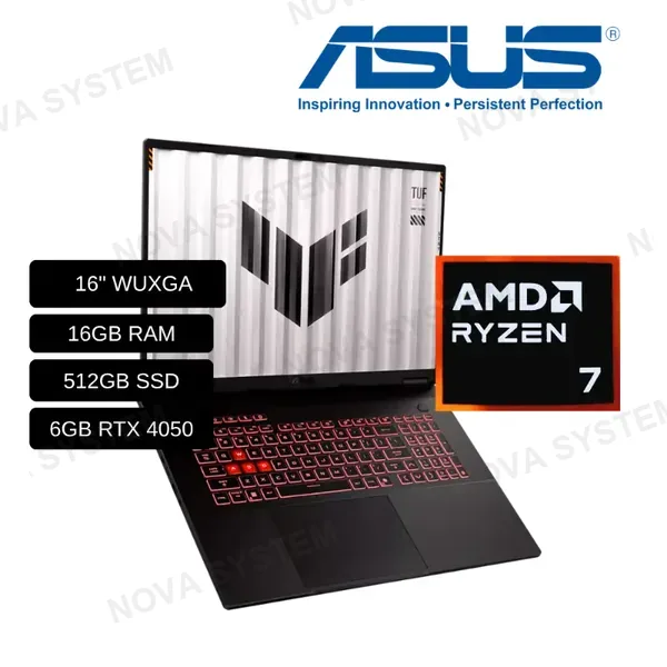 ASUS LAPTOP ASUS GAMER FA607NUQ-RL009W AMD RYZEN 7 170/ 16GB DDR5/ 512GB SSD/ 6GB RTX 4050/ PANTALLA 16