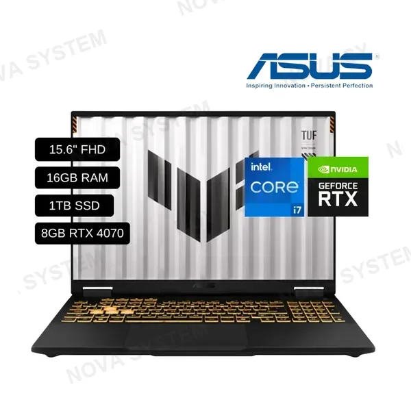 ASUS LAPTOP ASUS FX507VI-F.15I74070 INTEL CORE I7-13620H/16GB RAM/ 1 TB SSD/ 8GB RTX 4070 / PANTALLA 15.6 FHD/ WINDOWS 11