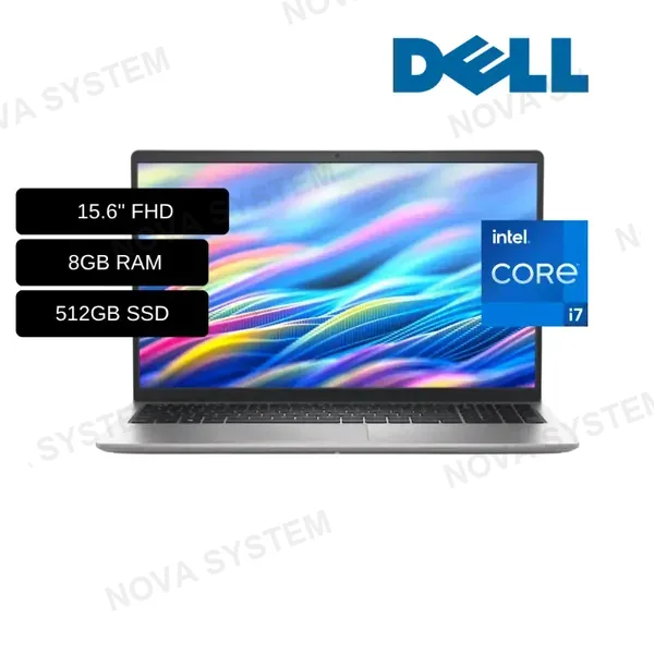 DELL LAPTOP DELL DELL INSPIRON 15 INTEL CORE I7-1255U/ 8GB RAM/ 512GB SSD/ PANTALLA 15,6 FHD/ WINDOWS 11 / PLATEADA
