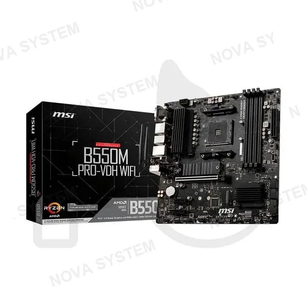 MSI MB MSI B550M PRO-VDH WIFI AM4/DDR4/4 SLOT 128GB/4600(OC)2133-3200 MHz RAM/1xHDMI 2.1(4K 60Hz)/1xD-PORT1.4(4K 60Hz)/1xD-Sub/2xM.2 (PCIe 4.0x4/PCIe 3.0x4)/3xPCIe (1xPCIe 4.0x16/2xPCIe 3.0x1)/4xUSB3.2 Ti
