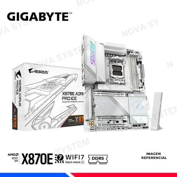 GIGABYTE MB GIGABYTE X870E AORUS PRO AM5/DDR5/4 SLOT 256GB/8200(OC)4800-6800 MHz RAM (AMD EXPO™/XMP)/1xHDMI2.1(4K 60Hz)/2xUSB4® Type-C®(a D-PORT 8K 30Hz)/4xM.2 (3xPCIe5.0x4/1xPCIe 4.0 x4)/3xPCIe (5.0x16/2x3.0x