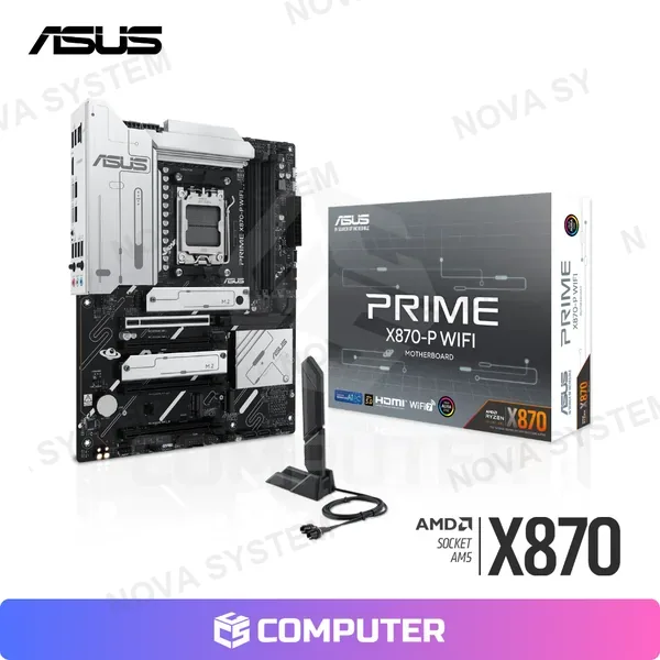 ASUS MB ASUS ROG STRIX X870-A GAMING WIFI7 AM5/DDR5/4 SLOT 256GB/8200(OC)4800-6400 MHz RAM (XMP)/HDMI2.1x1(4K 60Hz)/D-PORT1.4x1(8K 60Hz)/1xPCIe 5.0 x16/3xPCIe 4.0 x16/SLOTS M.2x4/PCIe 5.0x2/PCIe 4.1x2/6 SA
