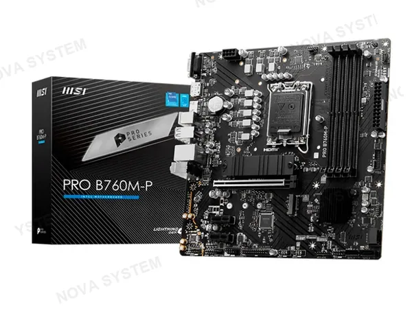 MSI MB MSI PRO B760M-P LGA1700/DDR5/4 SLOT 128GB/8200-4800 MHz RAM/2xHDMI/2xD-PORT/USB3.2 Tipo A/2xPCIe 4.0 x16