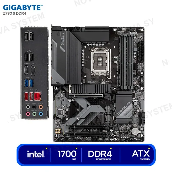 GIGABYTE MB GIGABYTE Z790 EAGLE AX Wi-Fi /DDR5/4 SLOT 192GB/7600(OC)4800-5600 MHz RAM (XMP)/4K 60Hz(1xHDMI2.1)/4K 60Hz(1xD-PORT1.2)/4xUSB 3.2 Tipo A/4xUSB 2.0 /Tipo C/1xPCIe 5.0/2xPCIe 4.0/