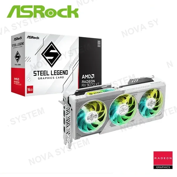ASROCK TARJ. VIDEO ASROCK RX 9070 CHALLENGER 16GB GDDR6/256-BIT/3-FAN/20GBPS/RELOJ DE MOTOR JUEGO2070-IMPULSO2520 MHZ/Stream Processors 3585/Compute Units 56/1xHDMI2.1b/3xD-PORT2.1a/RESOL. MAX. 7680 x 4320/P