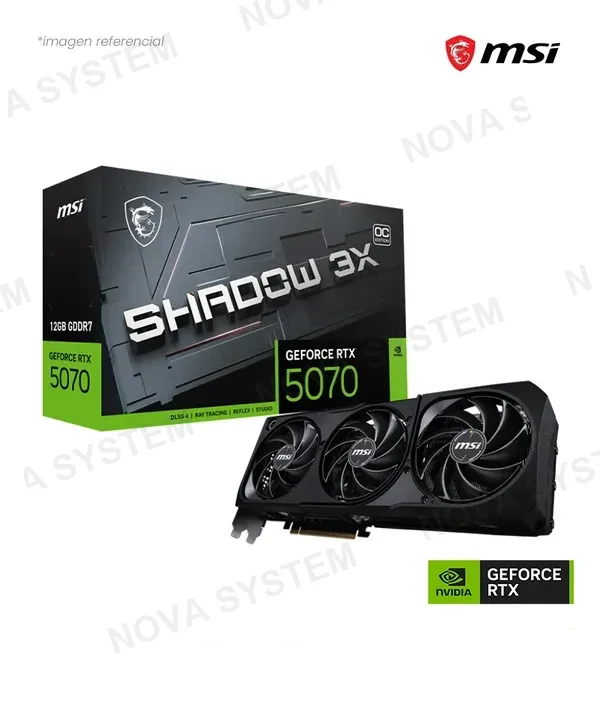MSI TARJ. VIDEO MSI NVIDIA GEFORCE RTX™ 5070 12GB SHADOW 3X OC GDDR7
