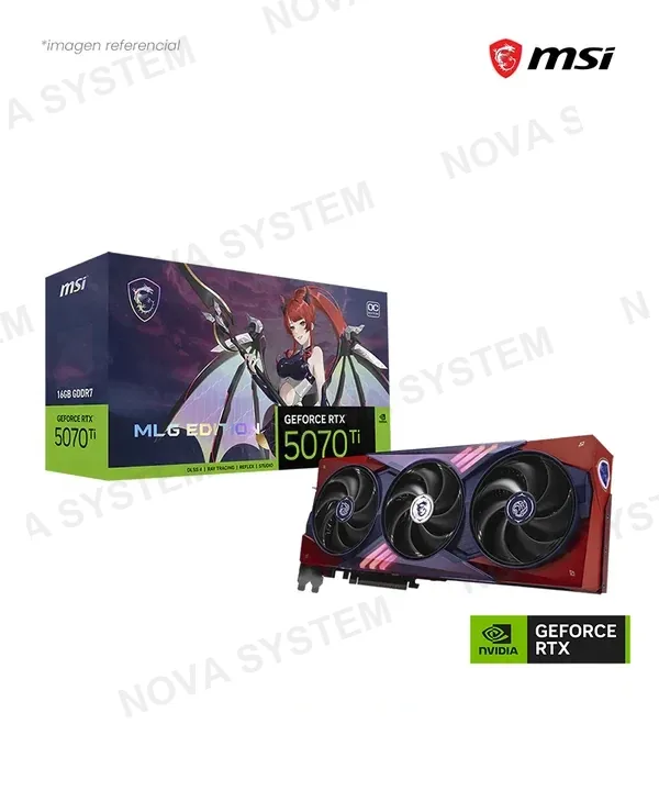 MSI TARJ. VIDEO MSI NVIDIA GEFORCE RTX™ 5070 Ti 16GB MLG EDITION OC 16GB GDDR7