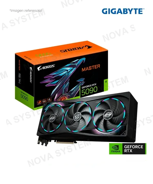 GIGABYTE TARJ. VIDEO GIGABYTE RTX 5090 AORUS MASTER 32GB GDDR7 BLACAK TRIPLE FAN