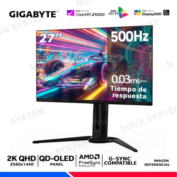 GIGABYTE MONITOR GIGABYTE AORUS FO27Q5P 27" QD-OLED/500HZ/0.03ms GTG