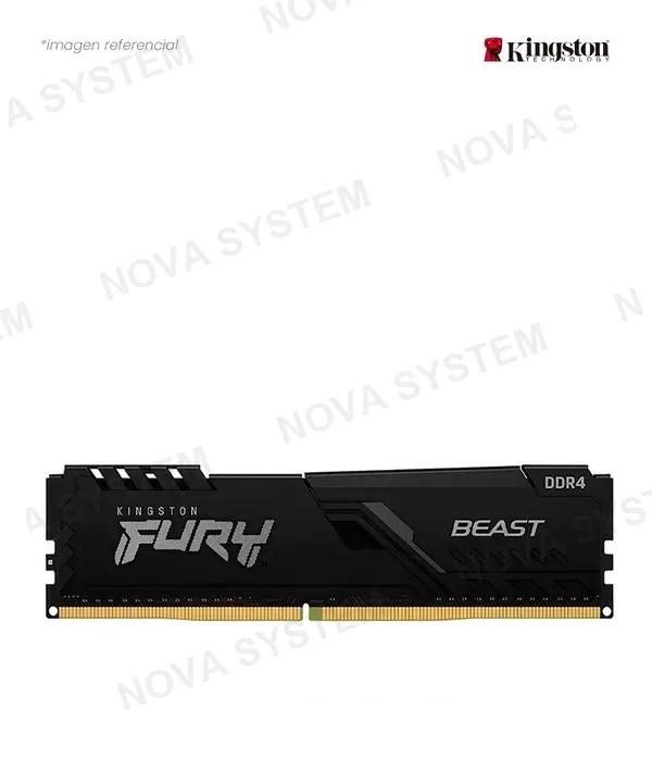 KINGSTON MEM. RAM KINGSTON FURY BEAST RGB DDR4 8GB/3200 IMPORT PC4-25600/CL16/1.35V/NEGRO (KF432C16BB/8)