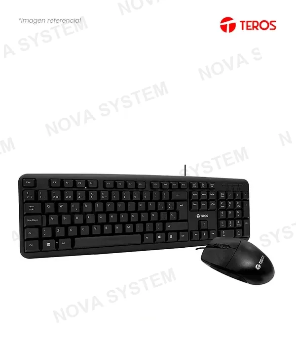 TEROS KIT TECLADO Y MOUSE TEROS TE-4062N, USB, BLACK
