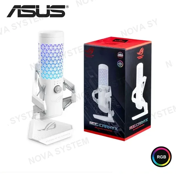 ASUS MICROFONO ASUS ROG CARNYX WHITE RGB/90YH03Z0-BAAA10