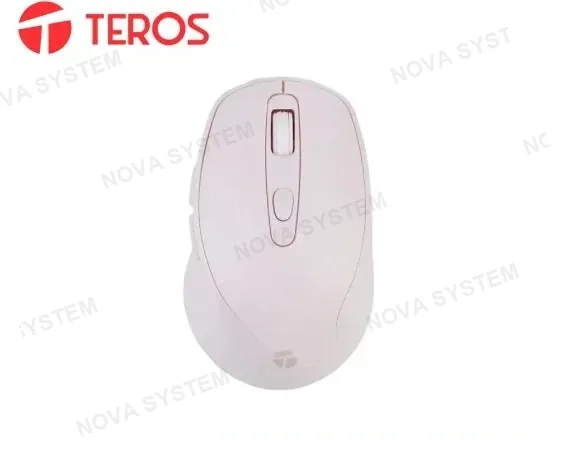 MOUSE INALÁMBRICO TEROS TE-1234S, DPI 800-1200-1600, USB 6 BOTONES, ROSA