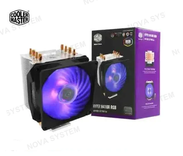 COOLER PROCESADOR COOLER MASTER HYPER H410R RGB AMD, INTEL, 600-2000 RPM (RR-H410-20PC-R1)