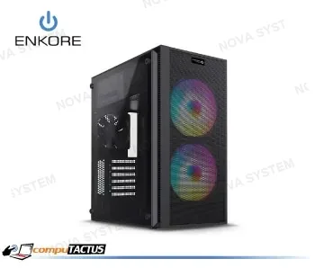 CASE RANDOM ENK 3021, PSU 250W, 2FAN ARGB, MICRO ATX - MINI ITX, ENKORE
