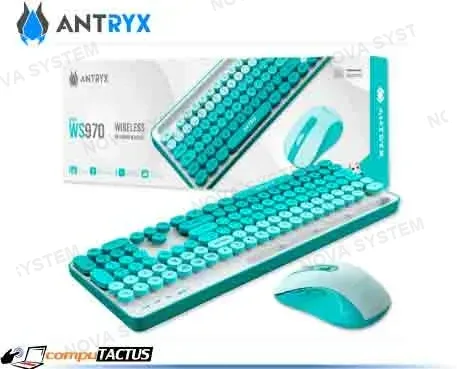 COMBO ANTRYX WS970 GREEN HOLDER SLOT TECLADO INALAMBRICO + MOUSE (ASC-WS970GN)