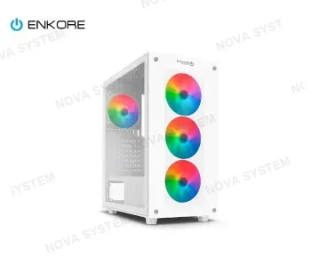 CASE ENK FALCON 5000W, 4 FAN ARGB, ATX, WHITE