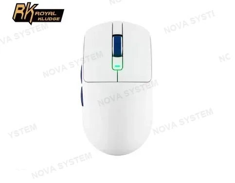MOUSE ROYAL KLUDGE INALAMBRICO M30 (RKM30-WB) 1K HZ, 24,000 DPI, BT, 2.4, CABLE, WHITE BLUE