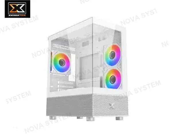 ALPHARD M ARTIC (WHITE) MATX, 4 FANS ARGB, PANEL FRONTAL E IZQUIERDO VIDRIO TEMPLADO Y SUPERIOR MALLA, 1USB 3.0, 2USB 2.0 (EN44533) XIGMATEK