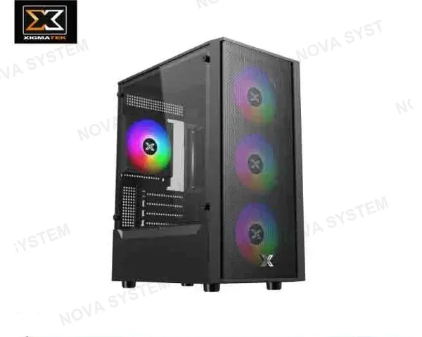 CASE ANATA AIR (BK) MATX, 4 FANS C20F RGB, PANEL FRONTAL MALLA, VIDRIO TEMPLADO, PSU 500W, 1USB 3.0, 1USB 2.0 (EN48975) XIGMATEK