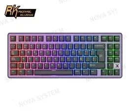 TECLADO GAMER ROYAL KLUDGE (RK X87) BLACKBERRY MOUSSE CREAMY SWITCH CABLEADO LED-RGB