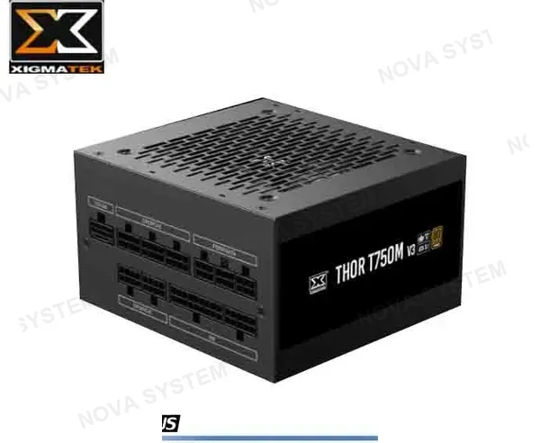 FUENTE DE PODER XIGMATEK THOR T750M V3 BLACK 750W, 80 PLUS BRONZE, PCI GEN 5.1, ATX 3.1 (EN43321)