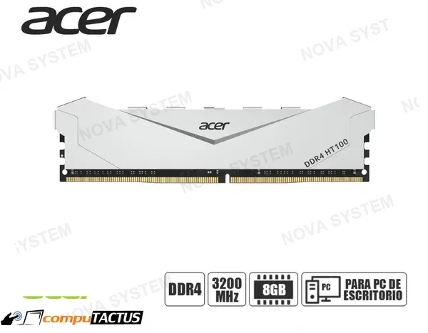 MEMORIA RAM ACER HT100 8GB DDR4 3200MHZ CL22 (9BWWA.233)