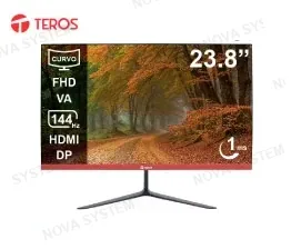 MONITOR CURVO TEROS TE-2403S, 23.8" FHD VA, 144HZ, 1MS, HDMI, DP, AUDIO OUT