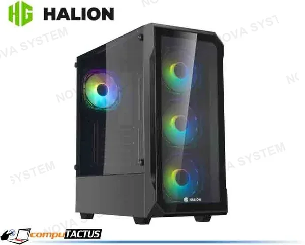 CASE ATX GAMER HALION INFINITY 415 600W PANEL DE VIDRIO + FILTRO 4X ARGB