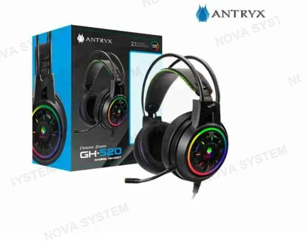 AUDIFONO C/MICROFONO ANTRYX CHROME STORM GH-520 2.1 (ACS-GH520K) .