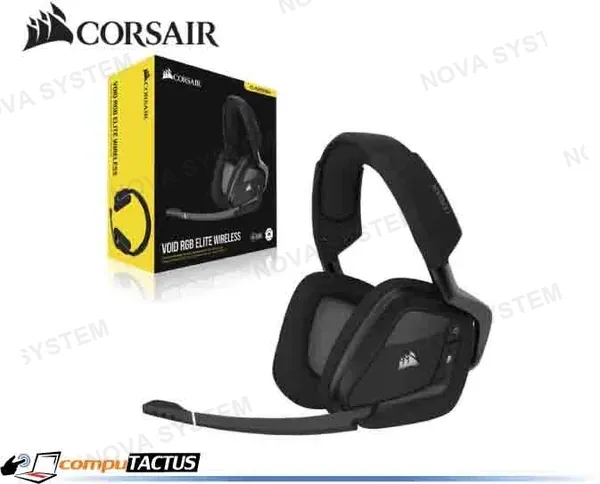 AURICULAR INALAMBRICO CORSAIR VOID RGB ELITE WIRELESS (CA-9011201-NA) GAMING, 7.1, CARBÓN