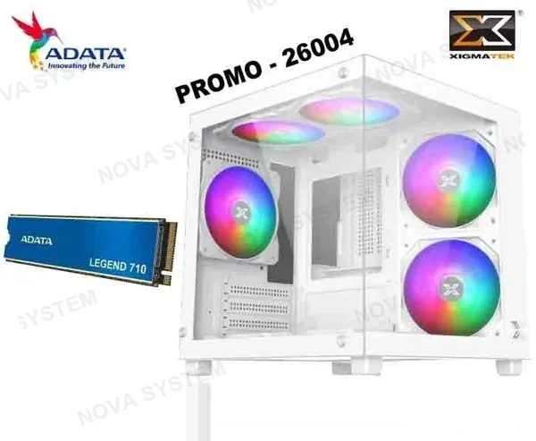 #PROMO26004 - SSD 512GB NVME ADATA LEGEND 710, 5 (6174) + CASE XIGMATEK AQUA M NANO II (5925) PROMOCION