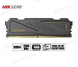 MEMORIA HIKSEMI ARMOR, 16GB DDR4 2666MHZ BLACK (NEGRO)