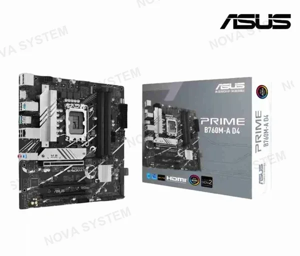 PLACA ASUS PRIME B760M-A D4 LGA 1700 MATX PCIE 4.0 AURA SYNG GEN 12TH/13TH (90MB1D00-M1EAY0)