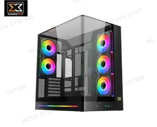 CASE PANO II (BK) EATX, 8 FANS H22A ARGB, PANEL FRONTAL E IZQUIERDO Y SUPERIOR VIDRIO TEMPLADO, 2USB 3.0, 1USB C, CAJA DE CONTROL REMOTO (EN48418) XIG