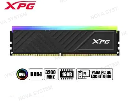 DDR4 XPG SPECTRIX D35G RGB 16GB 3200MHZ BLACK AX4U320016G16A-SBKD35G (CL16-20-20)