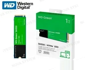 DISCO SOLIDO WESTERN DIGITAL GREEN SN350 NVME, 1TB M.2, 2280, 3200 MB/S, 2500MB/S (OEM)