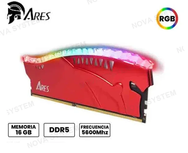 MEMORIA RAM DDR5 ARES ARMOR LITE 16GB 5600MHZ CL40 RED (ARB16GB5R56)