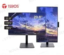 MONITOR PLANO TEROS TE-2416CS, 23.8" QHD-2K IPS, 100HZ, 1MS, HDMI, DP, CÁMARA, MICRÓFONO