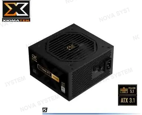 FUENTE DE PODER XIGMATEK TITAN PT 1200W, 80 PLUS PLATINIUM, PCI GEN 5.1, ATX 3.1, FULL MODULAR, BLACK (EN7104)