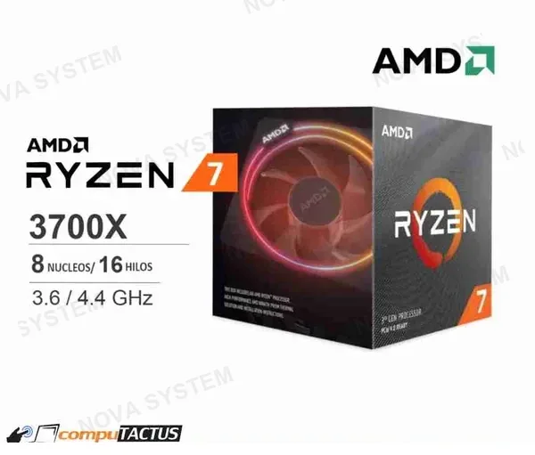 PROCESADOR AMD RYZEN 7 3700X 3.6GHZ, (3RD-GEN) 8 CORES 32MG-L3 65W SOCKET AM4-C/COOLER