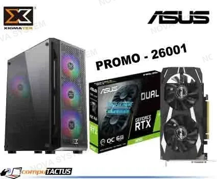 #PROMO26001 - VIDEO RTX 3050 6GB GDDR6 (06363) + CASE XIGMATEK, GAMING X, BK (05944) OFERTA
