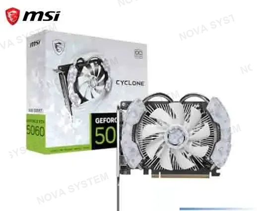TARJETA DE VIDEO MSI RTX 5060 8GB GDDR7 CYCLONE 1F OC EDITON DLSS4 (912-V812-205)