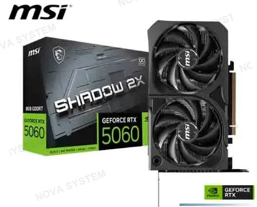 TARJETA DE VIDEO MSI RTX5060 SHADOW 2X OC 8GBGDDR7 128BITS(912-V537-056)
